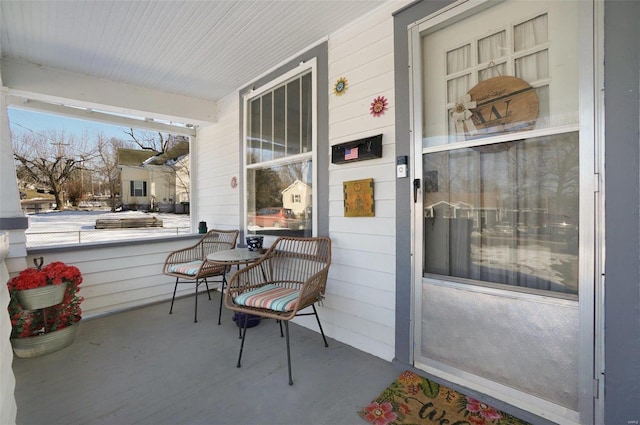 view of patio with a porch