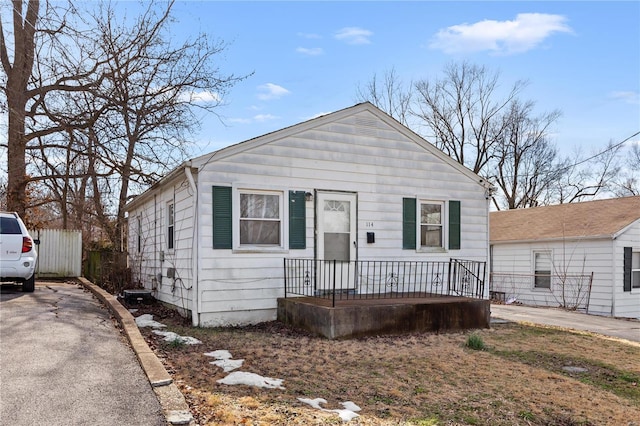 view of bungalow-style home