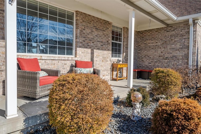 view of patio with a porch