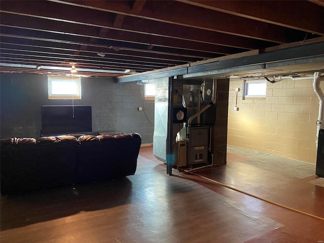 view of basement