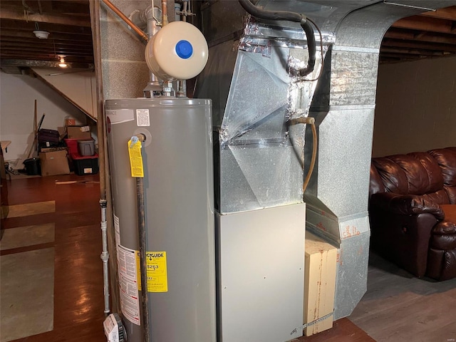 utilities featuring gas water heater