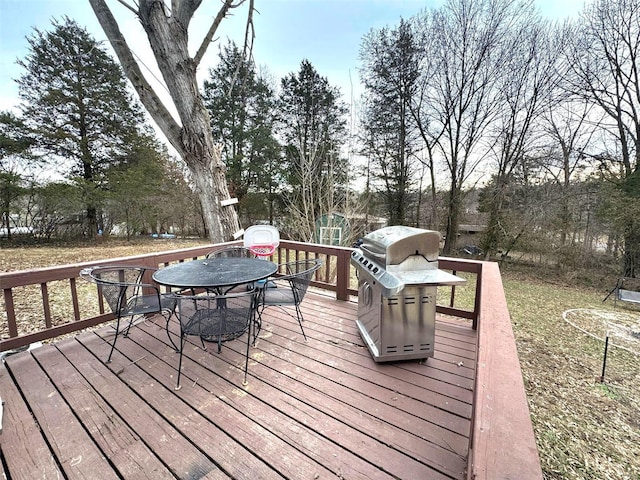 deck with grilling area