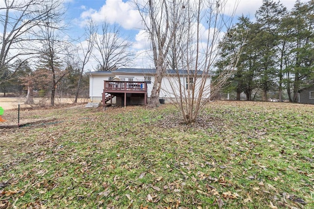 exterior space featuring a wooden deck