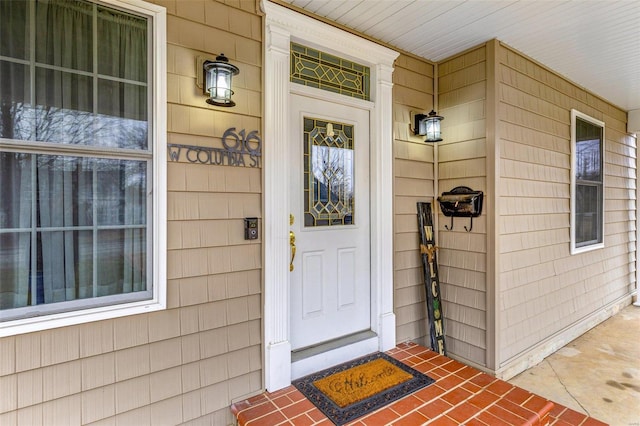 view of doorway to property