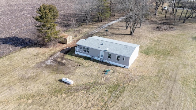 aerial view featuring a rural view