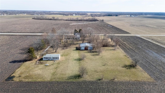 aerial view with a rural view