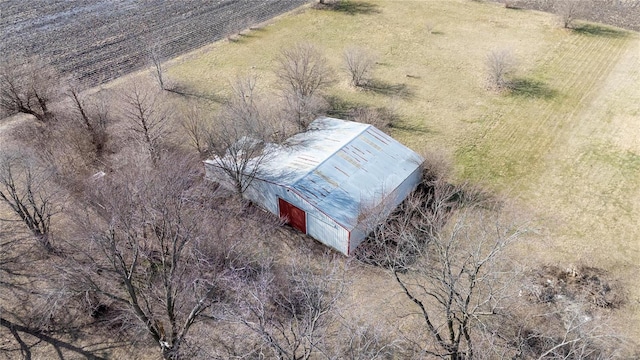 aerial view with a rural view