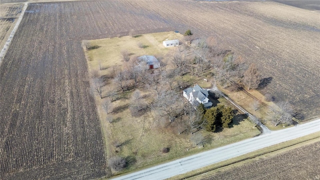 aerial view with a rural view