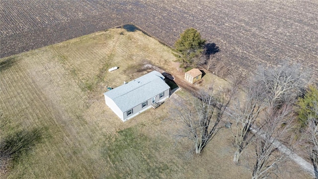 aerial view featuring a rural view