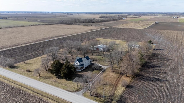 bird's eye view with a rural view