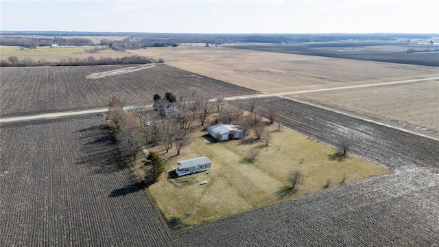 drone / aerial view with a rural view