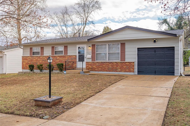 ranch-style home with a garage