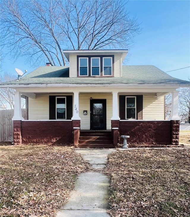 view of front of house featuring covered porch