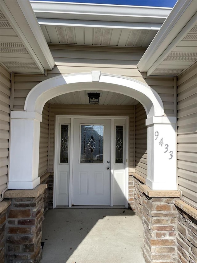 view of doorway to property