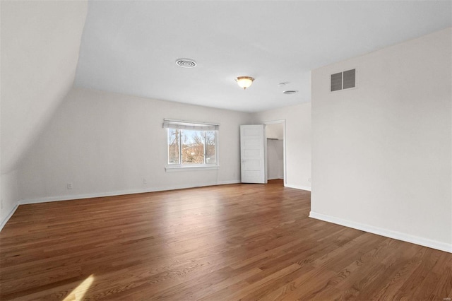 interior space with dark wood-type flooring