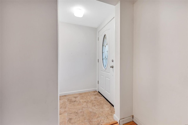 foyer with baseboards