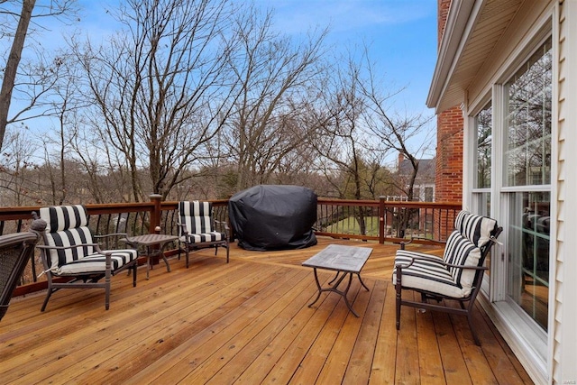 view of wooden deck