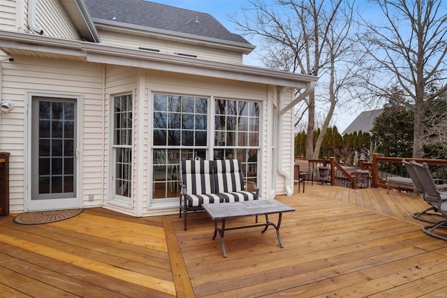 view of wooden terrace