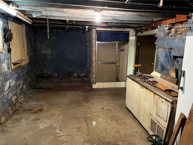 view of basement