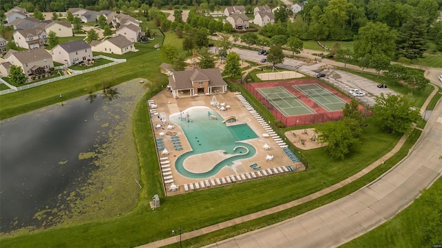 birds eye view of property featuring a residential view