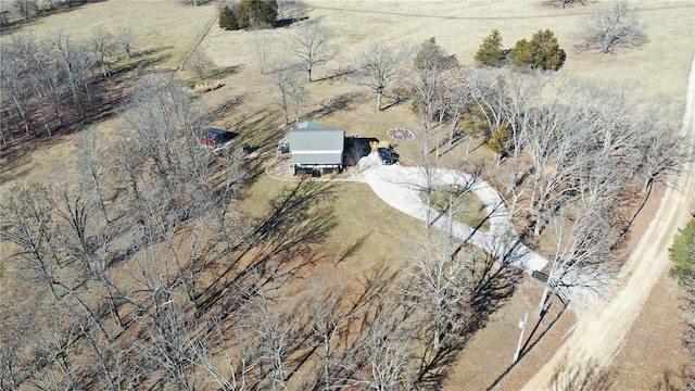 aerial view featuring a rural view