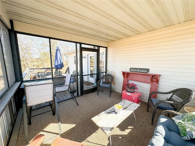 view of sunroom