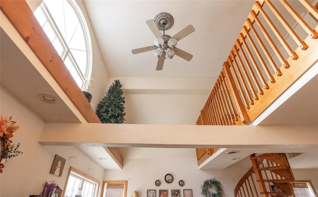 details featuring ceiling fan