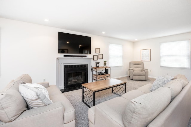 view of carpeted living room