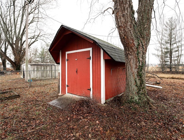 view of outdoor structure