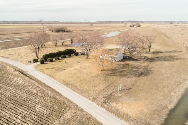 drone / aerial view with a rural view