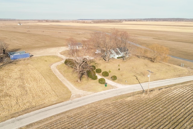 bird's eye view featuring a rural view