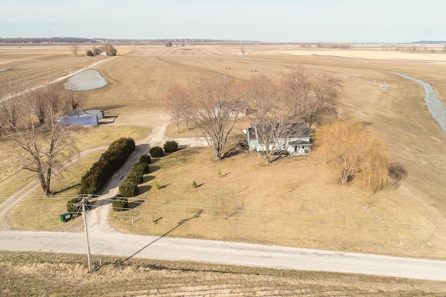 drone / aerial view with a rural view