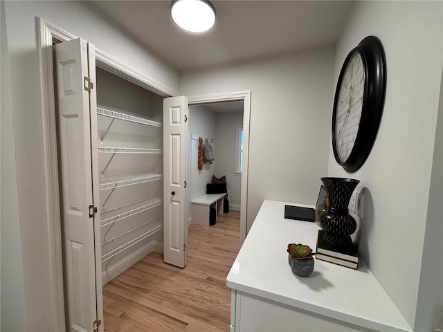 interior space featuring light hardwood / wood-style floors