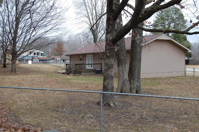 back of property featuring a deck