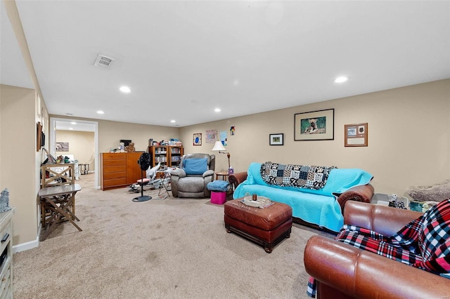 view of carpeted living room