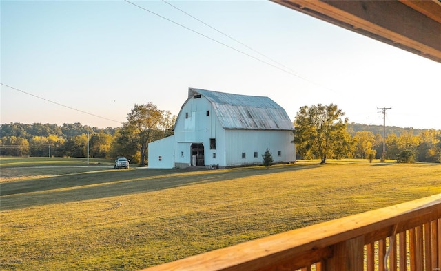 exterior space with an outdoor structure