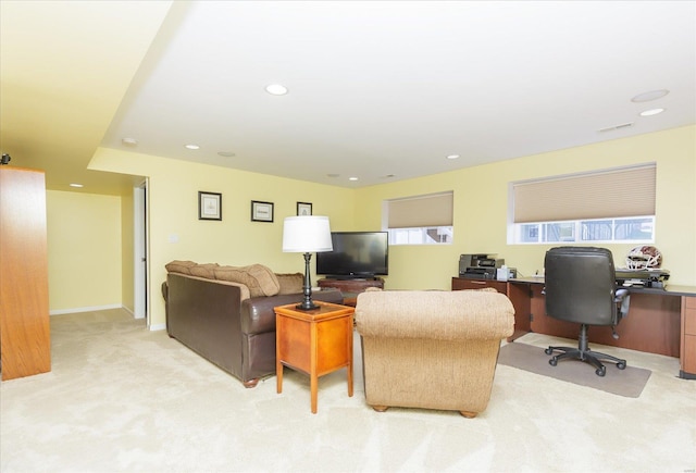 view of carpeted living room