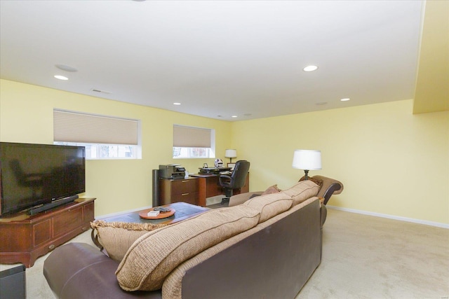 view of carpeted living room