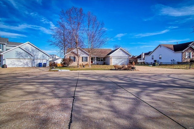 ranch-style home with a garage