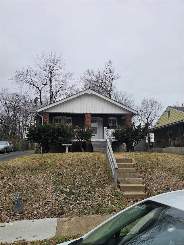 view of front of home with a porch