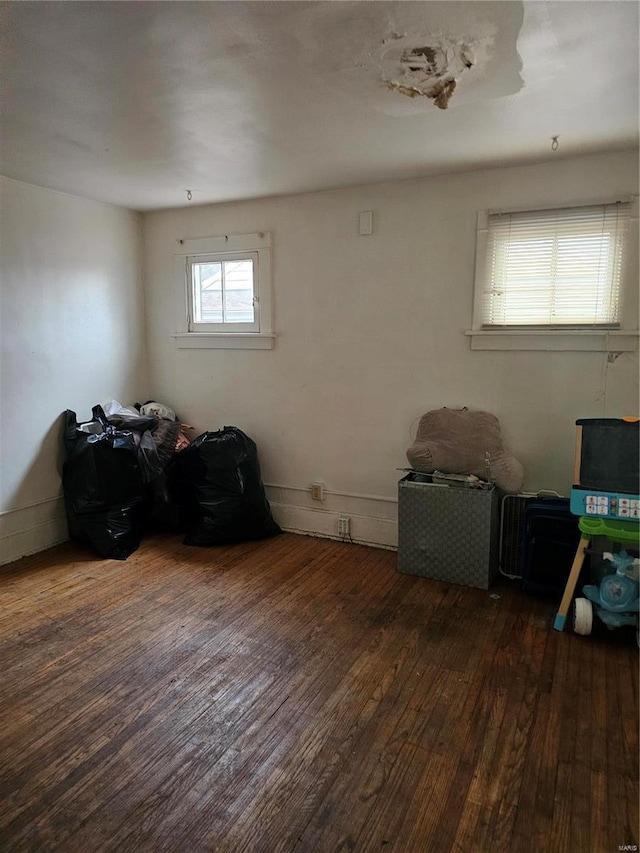 misc room featuring dark wood-type flooring