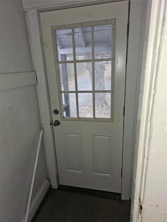 view of doorway to outside