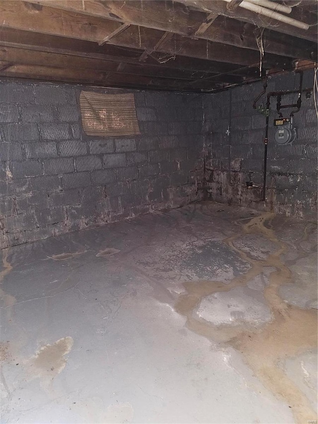 view of basement