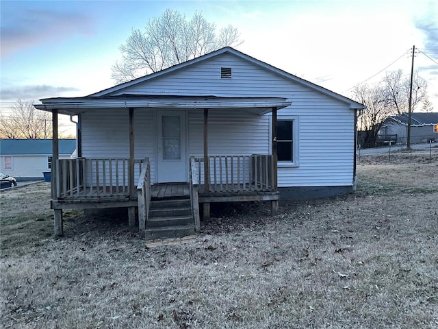 view of front of home with a porch