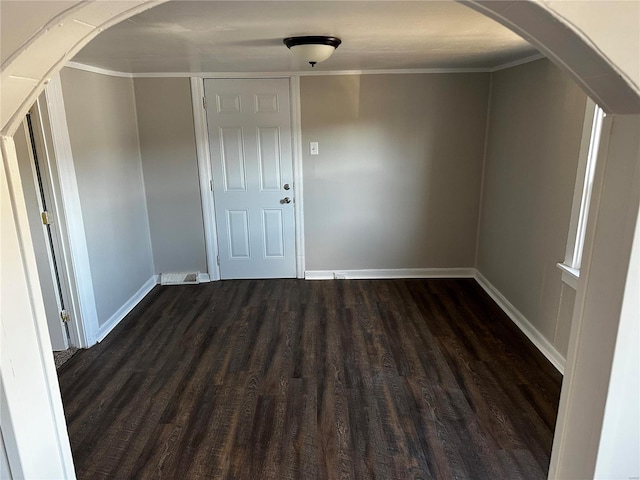 bonus room with dark hardwood / wood-style floors