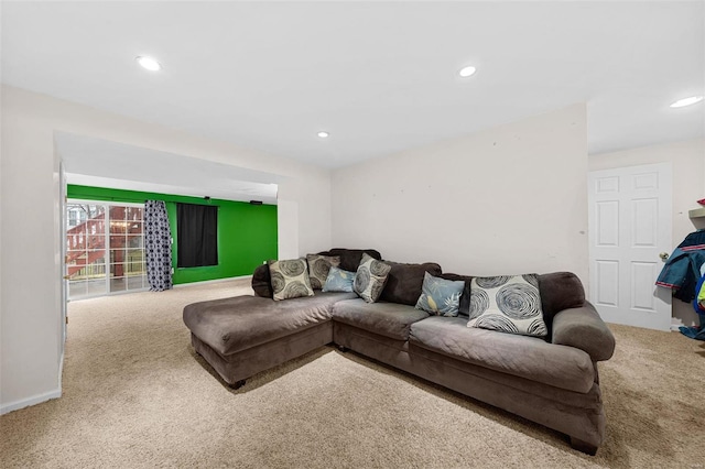 view of carpeted living room