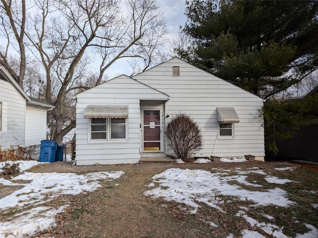 view of bungalow-style home