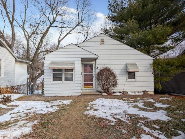 view of bungalow-style house