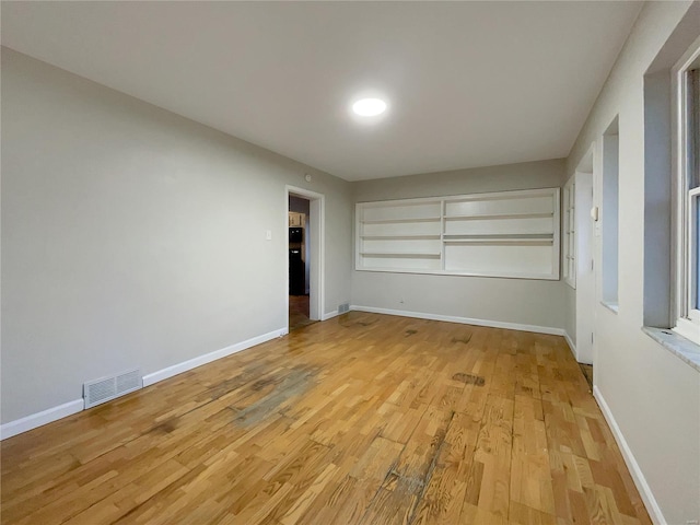 unfurnished bedroom with light hardwood / wood-style flooring