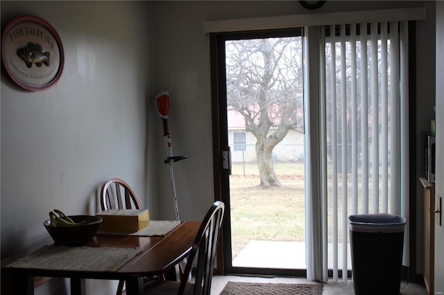 view of dining space